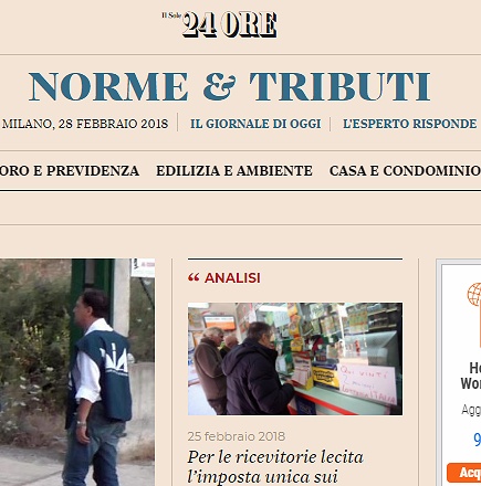 Norme e Tributi- Sole 24 ore